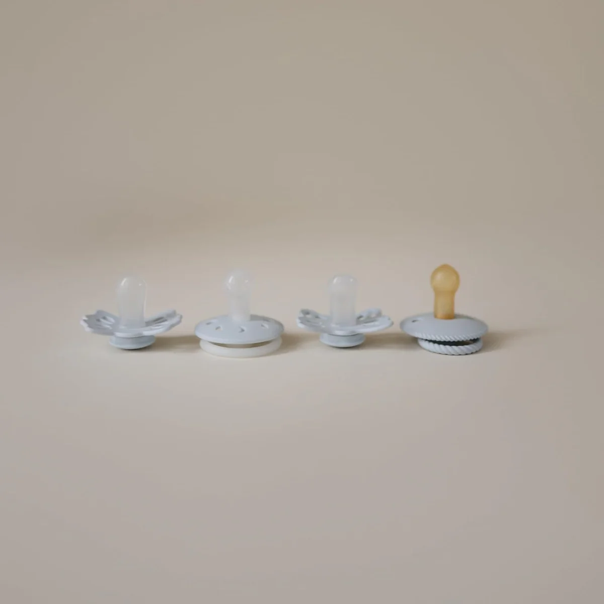 Mushie FRIGG Baby's First Pacifier Moonlight Sailing 4 Pack 0-6M Powder Blue - Image 3