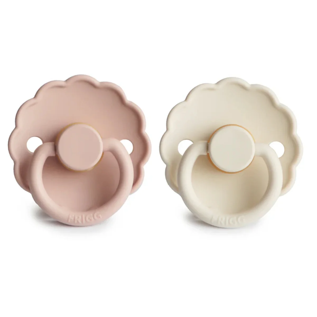 Mushie Frigg Daisy Natural Rubber Pacifier 2 pack - Blush/Cream - 0-6M - Image 3