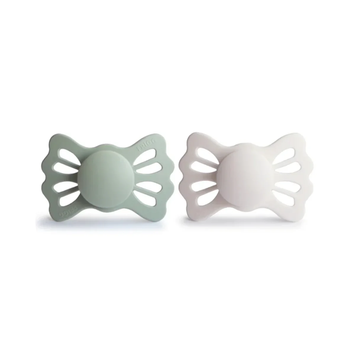 Mushie FRIGG Lucky Symmetrical Pacifier set (6-18M) - Sage/Silver Gray - Image 4