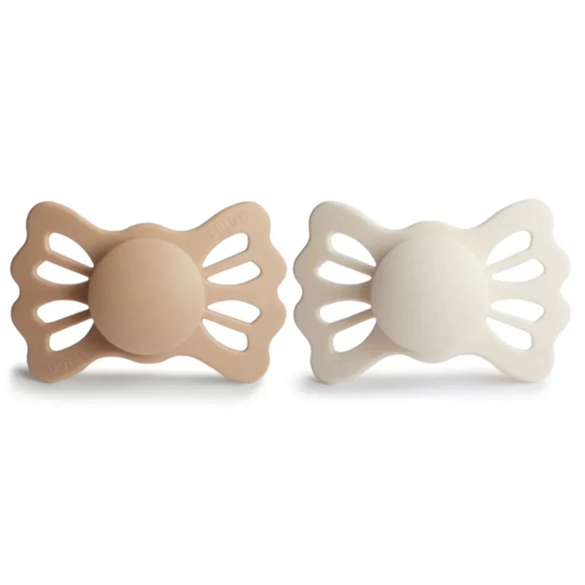 Mushie FRIGG Lucky Symmetrical Pacifier set (6-18M) - Silky Satin & Cream - Image 3