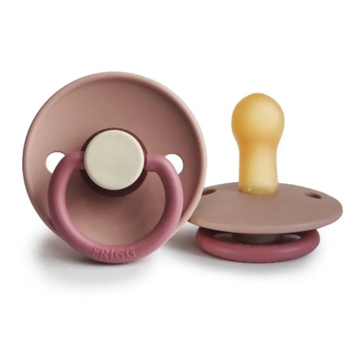 Mushie Natural Rubber Baby Pacifier 0-6M - Colorblock