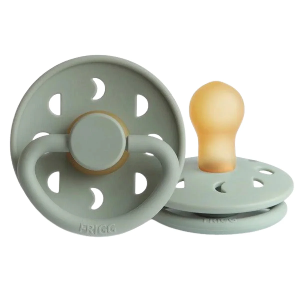 Mushie Natural Rubber Baby Pacifier - Sage / 6-18 M - Image 3