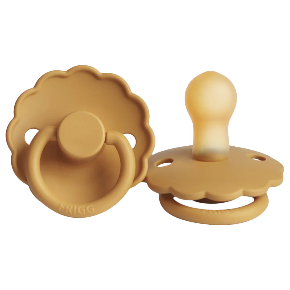 Mushie Natural Rubber Baby Pacifier Daisy - 6-18M