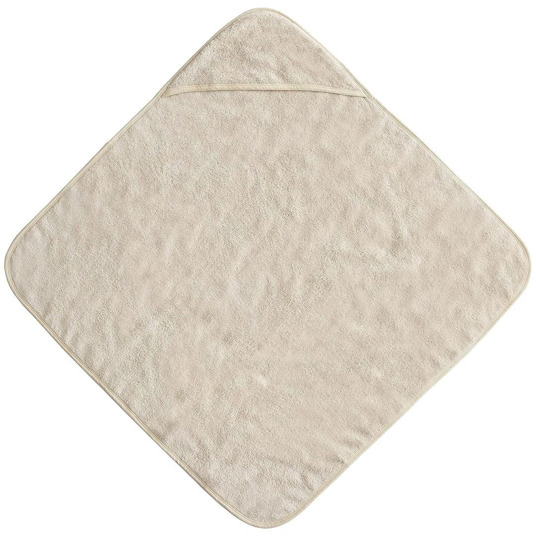 Mushie Organic Cotton Baby Hooded Towel Fog - Image 3