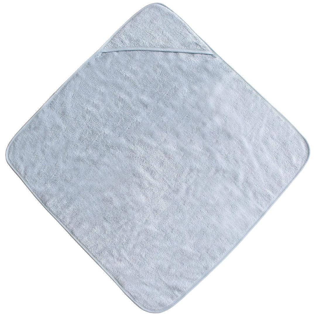 Mushie Organic Cotton Baby Hooded Towel Baby Blue - Image 3