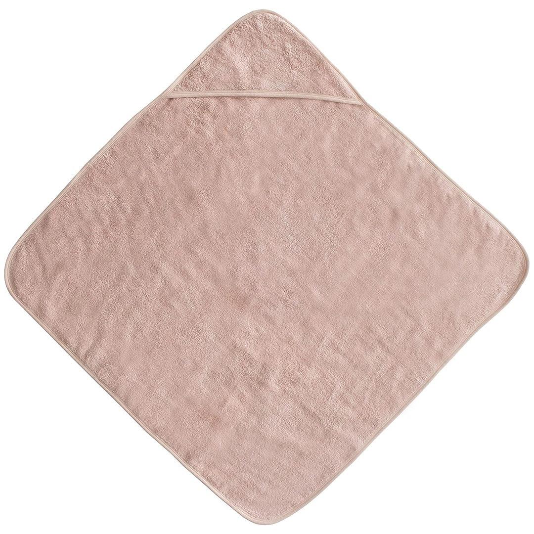 Mushie Organic Cotton Baby Hooded Towel Blush - Image 3