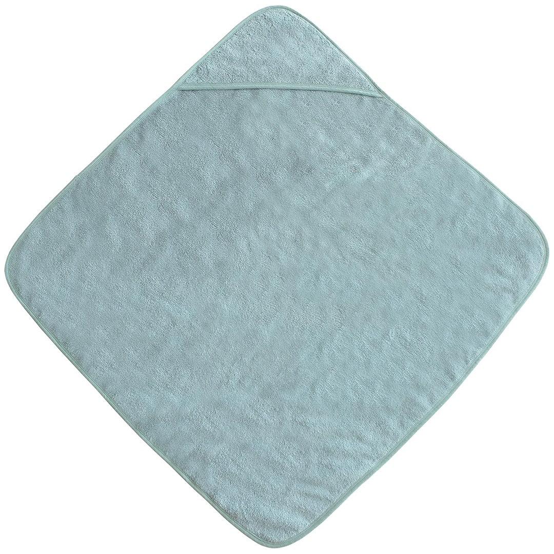Mushie Organic Cotton Baby Hooded Towel Sea Mist - Image 3