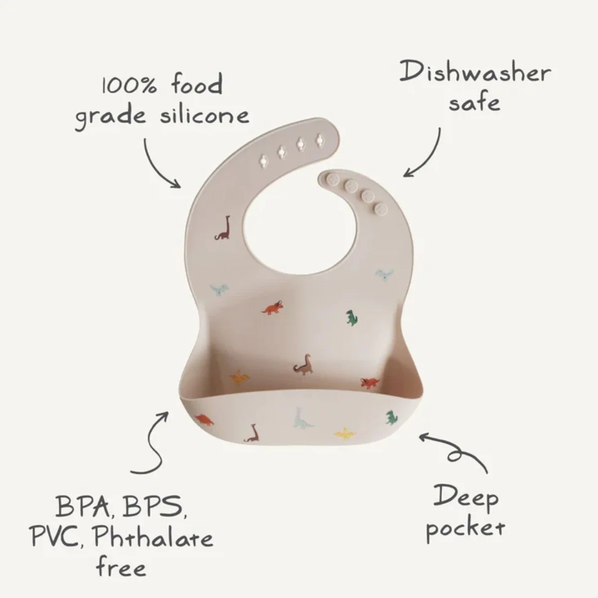 Mushie Silicone Baby Bib - Planets - Image 3