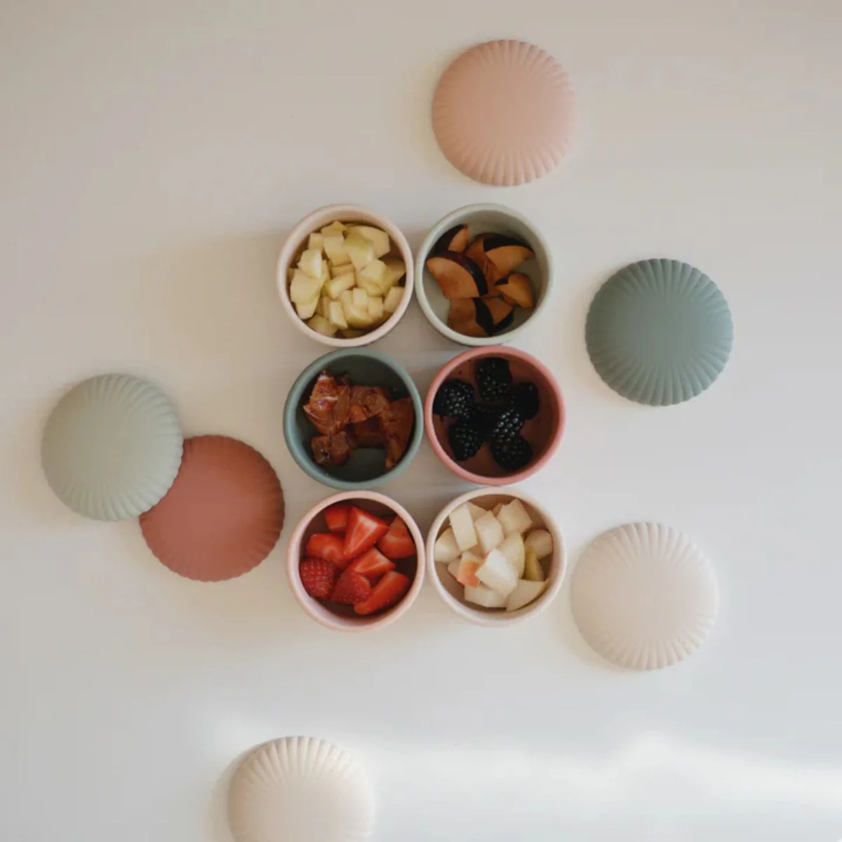 Mushie Silicone Baby Food Containers 3 pack set - Pinks Combo - Image 5