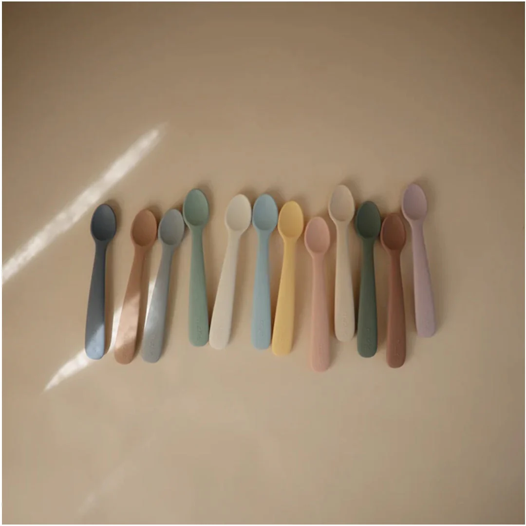 Mushie Silicone Feeding Spoons (Soft Lilac) 2-Pack - Image 4