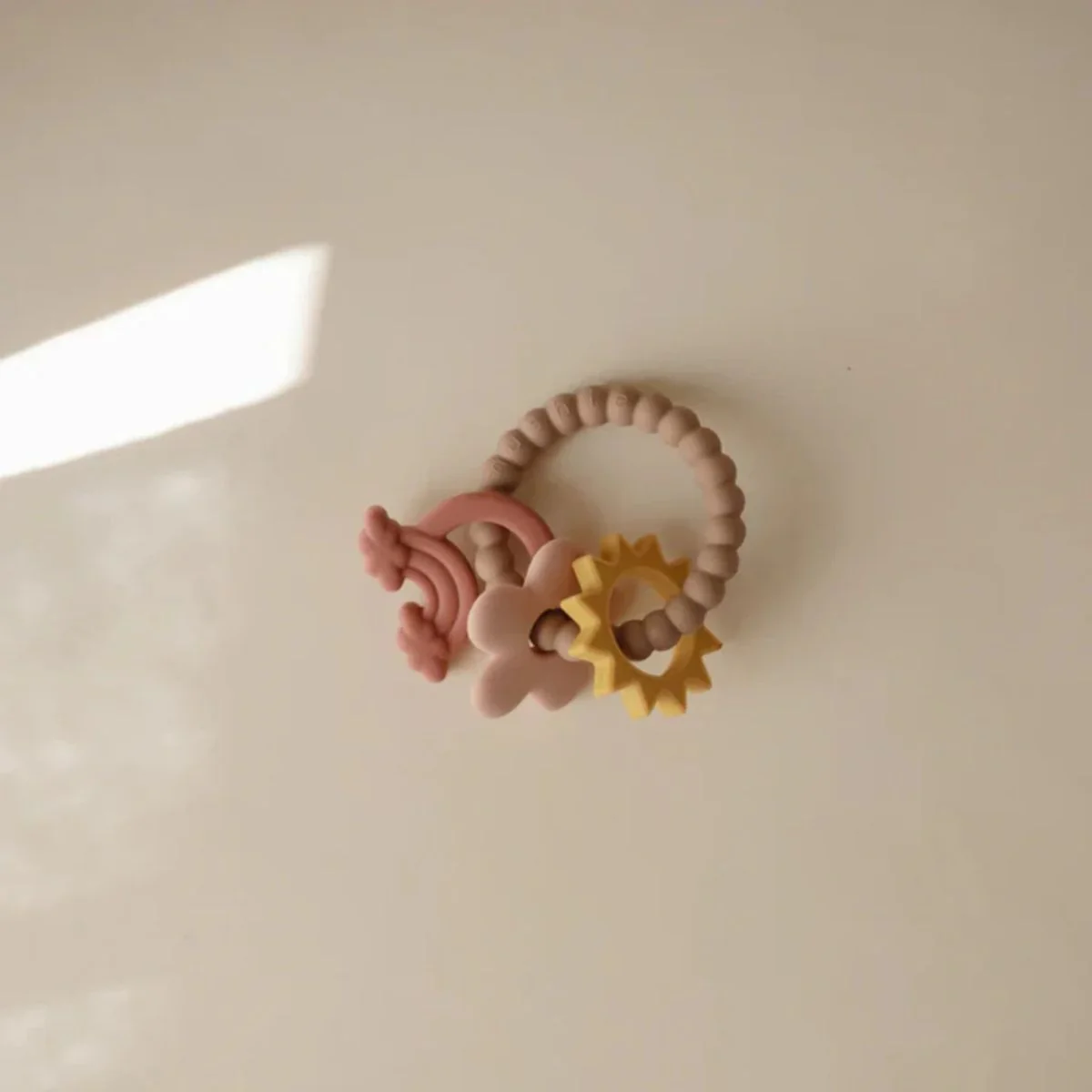 Mushie Silicone Nature Teething Ring Toy - Image 3