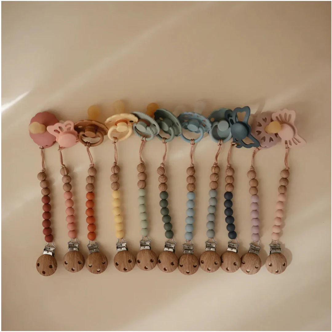 Mushie Silicone Pacifier Clip | Eva Sage - Image 3
