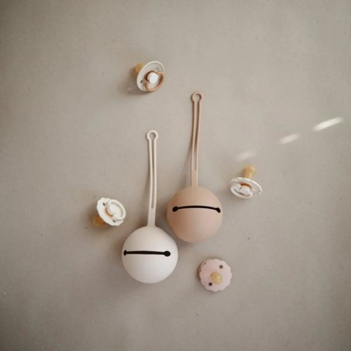 Mushie Silicone Pacifier Holder Case - Shifting Sand - Image 4