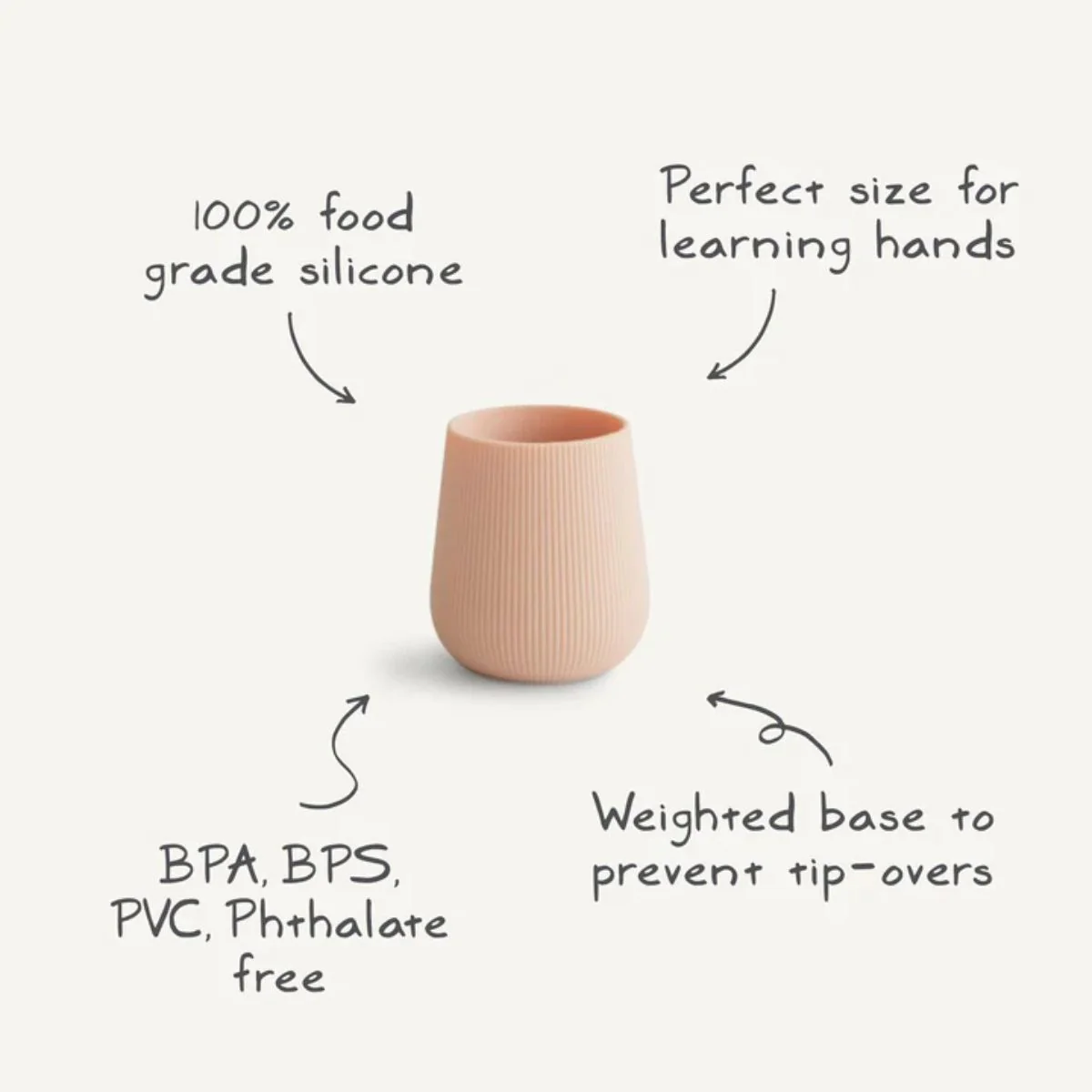 Mushie Silicone Starter Cup - Shifting Sand - Image 3