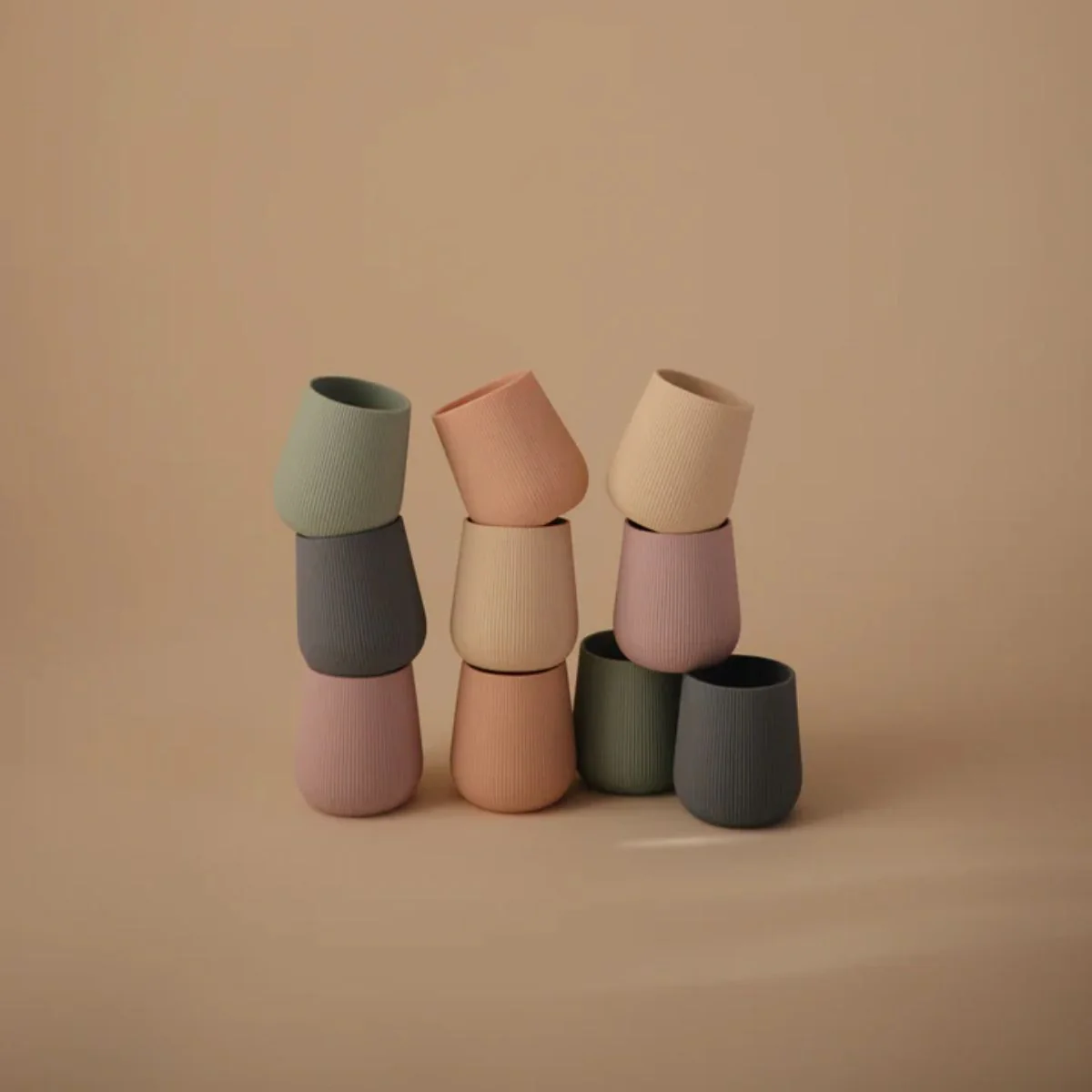 Mushie Silicone Starter Cup - Shifting Sand - Image 9