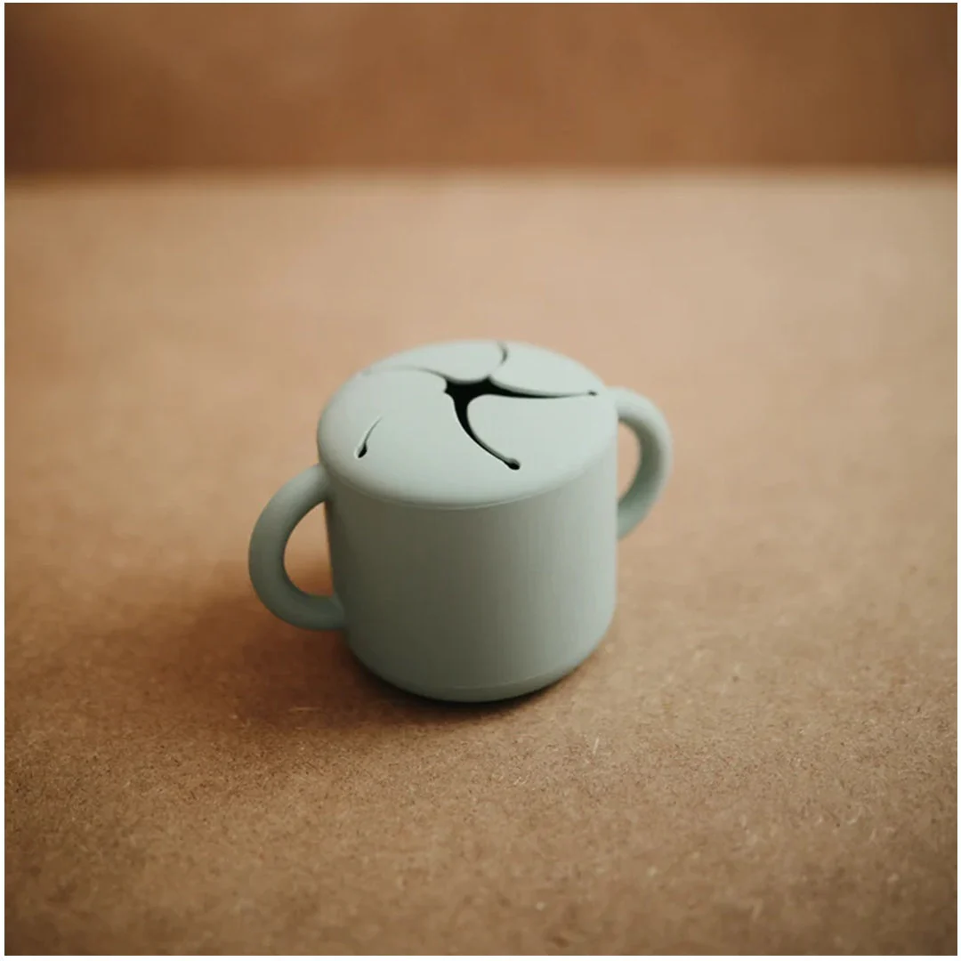 Mushie Snack Cup - Cambridge Blue - Image 3