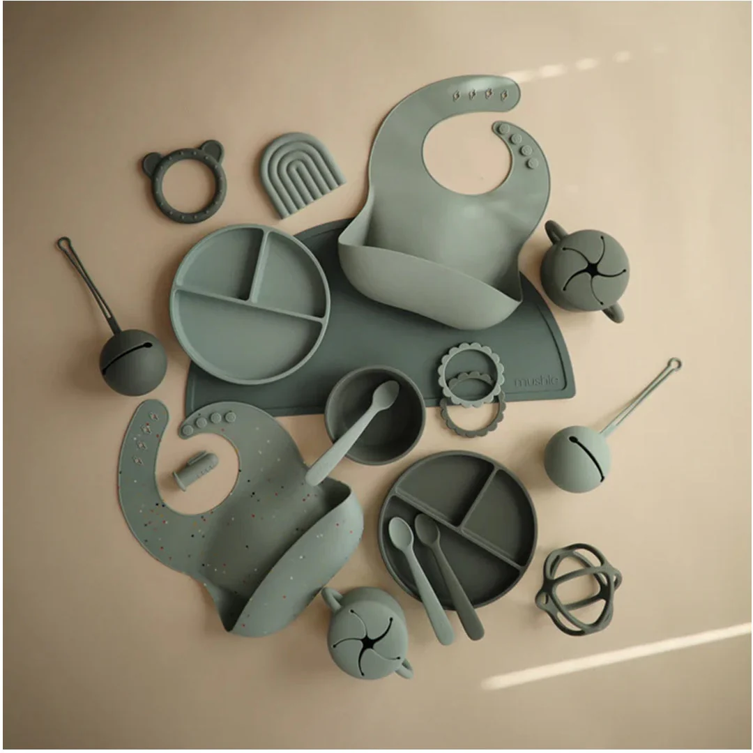 Mushie Snack Cup - Cambridge Blue - Image 5