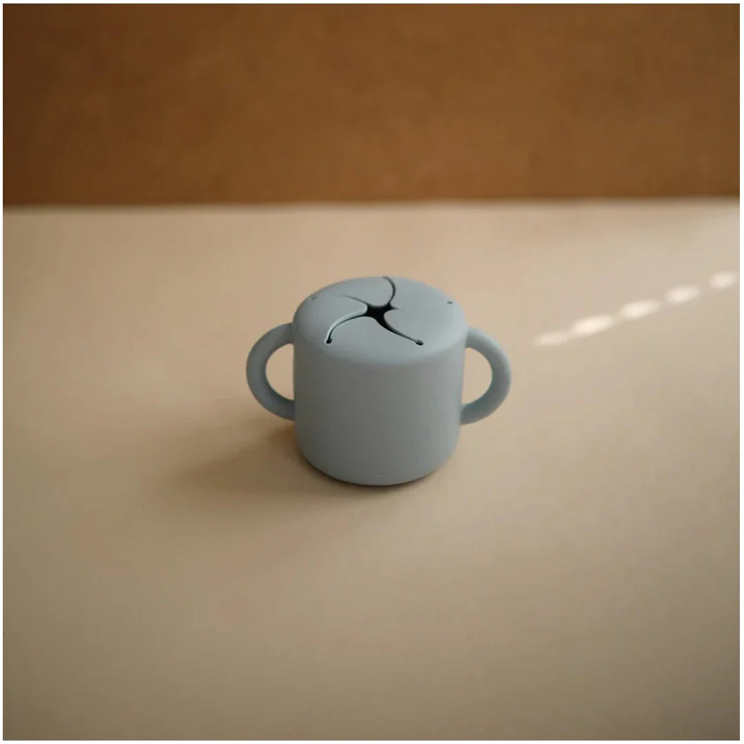 Mushie Snack Cup - Powder Blue - Image 4