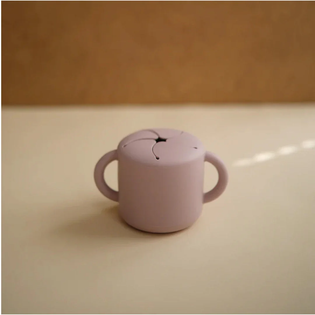 Mushie Snack Cup - Soft Lilac - Image 4