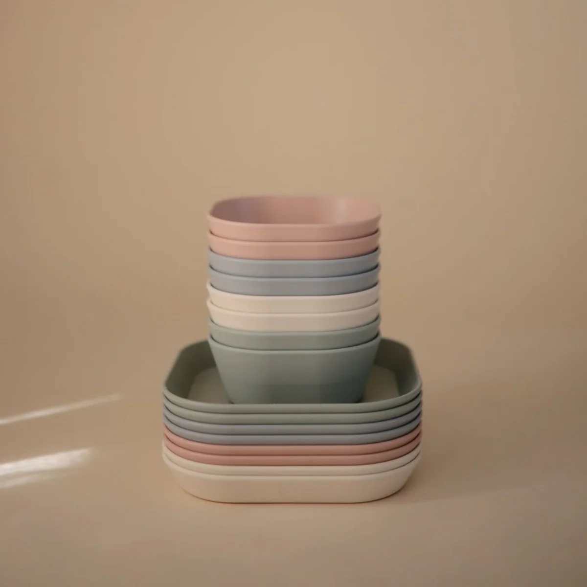 Mushie Square Dinnerware Bowls Set of 2 - Cloud - Image 7