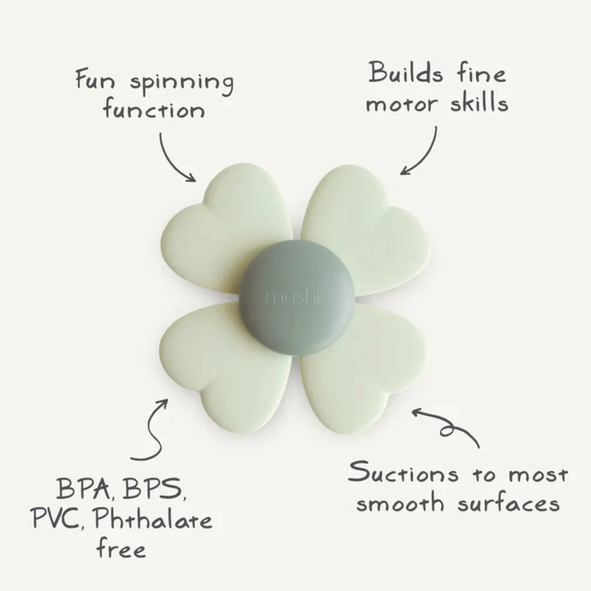 Mushie Suction Spinner Toy - Lucky - Image 3