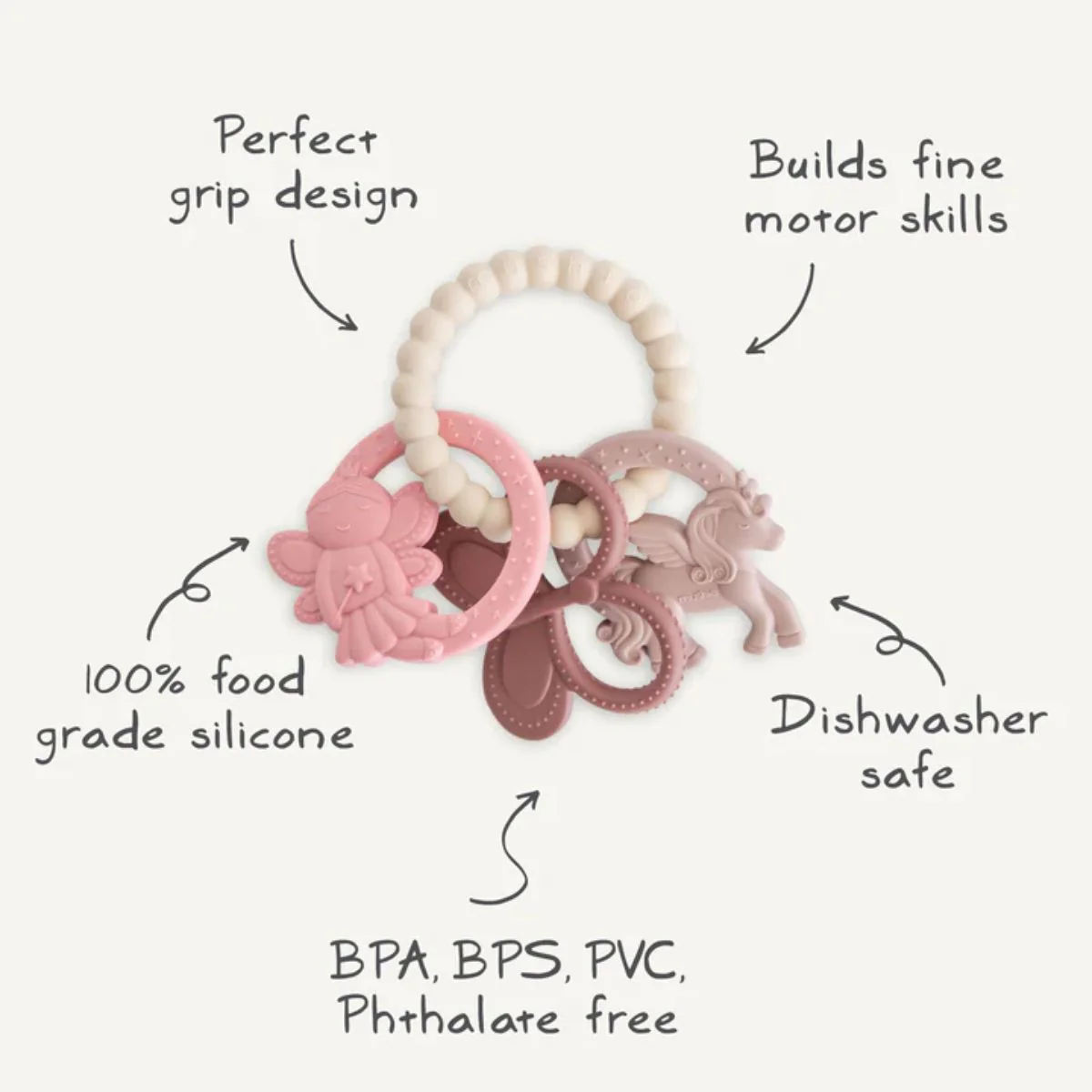 Mushie Silicone Teething Ring - Fairy - Image 3