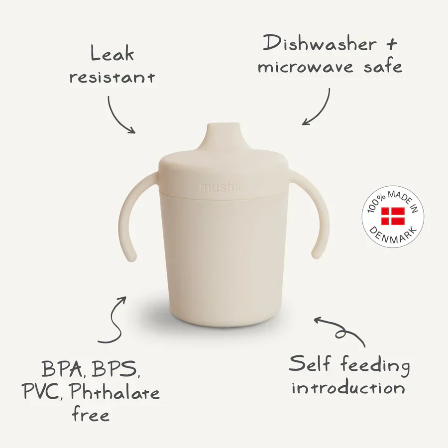 Mushie Trainer Sippy Cup - Blush - Image 3