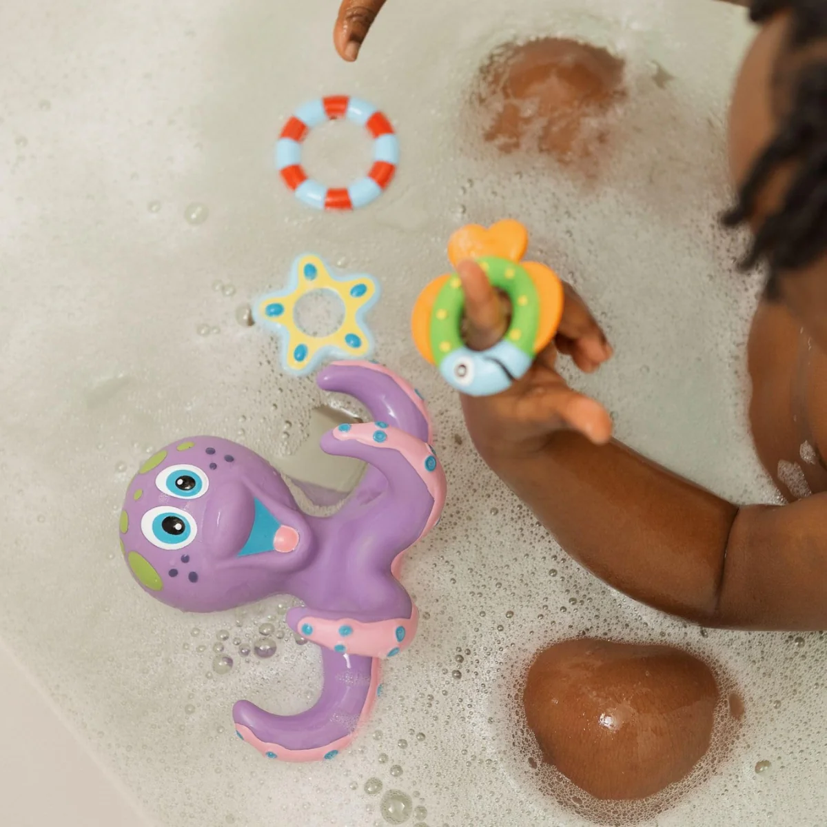 Nuby Floating Octopus Hoopla Bath Toy - 18M+ - Image 2
