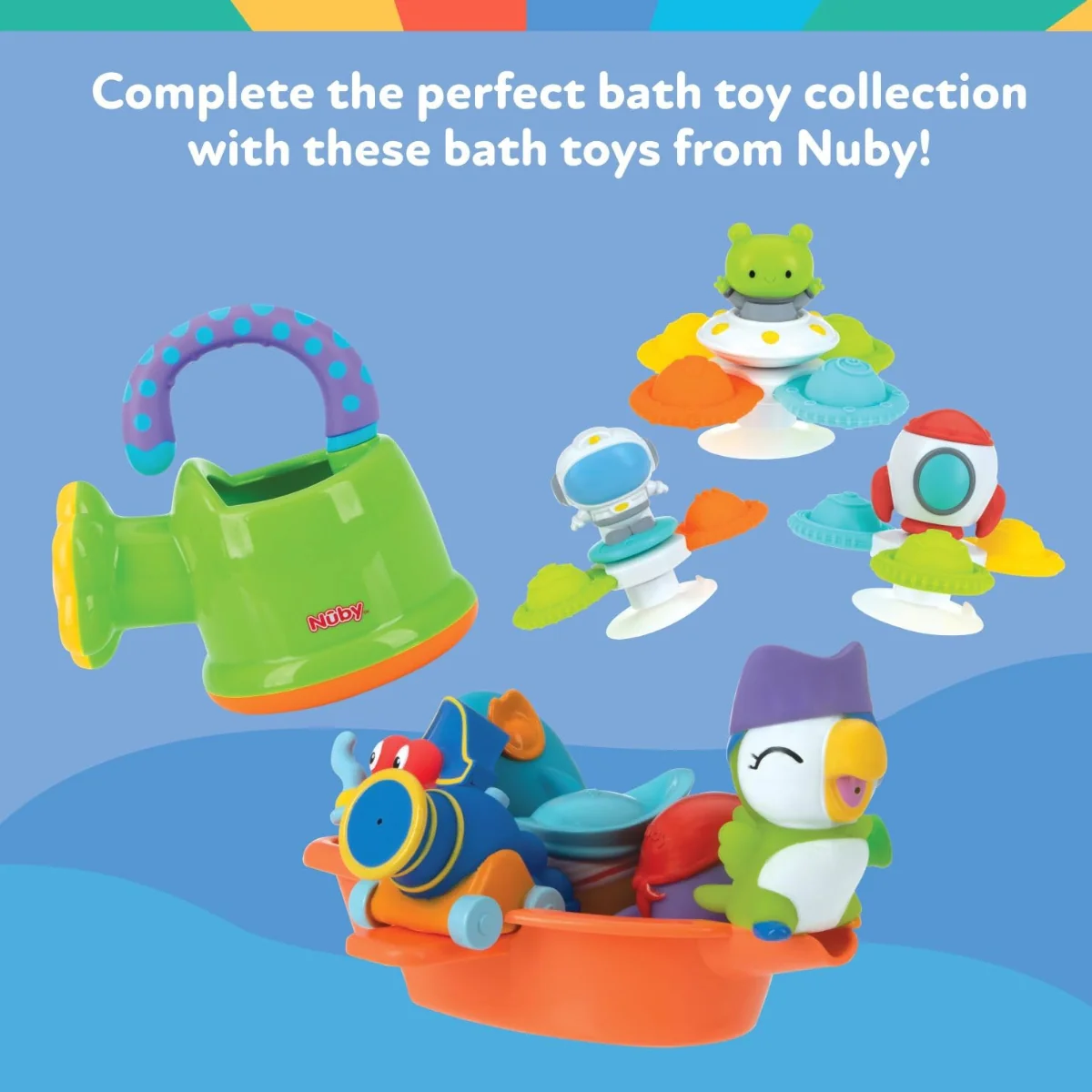 Nuby Floating Octopus Hoopla Bath Toy - 18M+ - Image 4