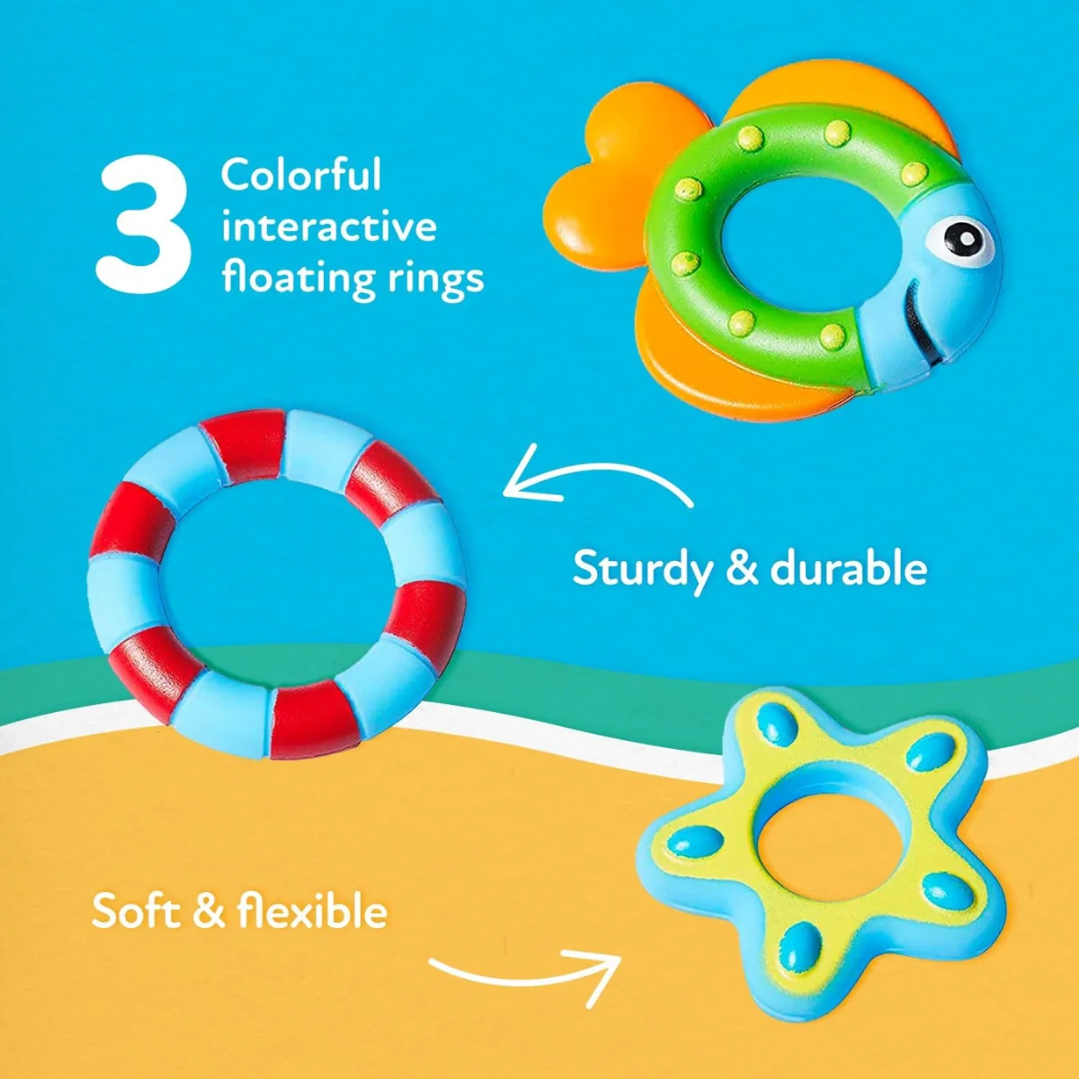 Nuby Floating Octopus Hoopla Bath Toy - 18M+ - Image 6