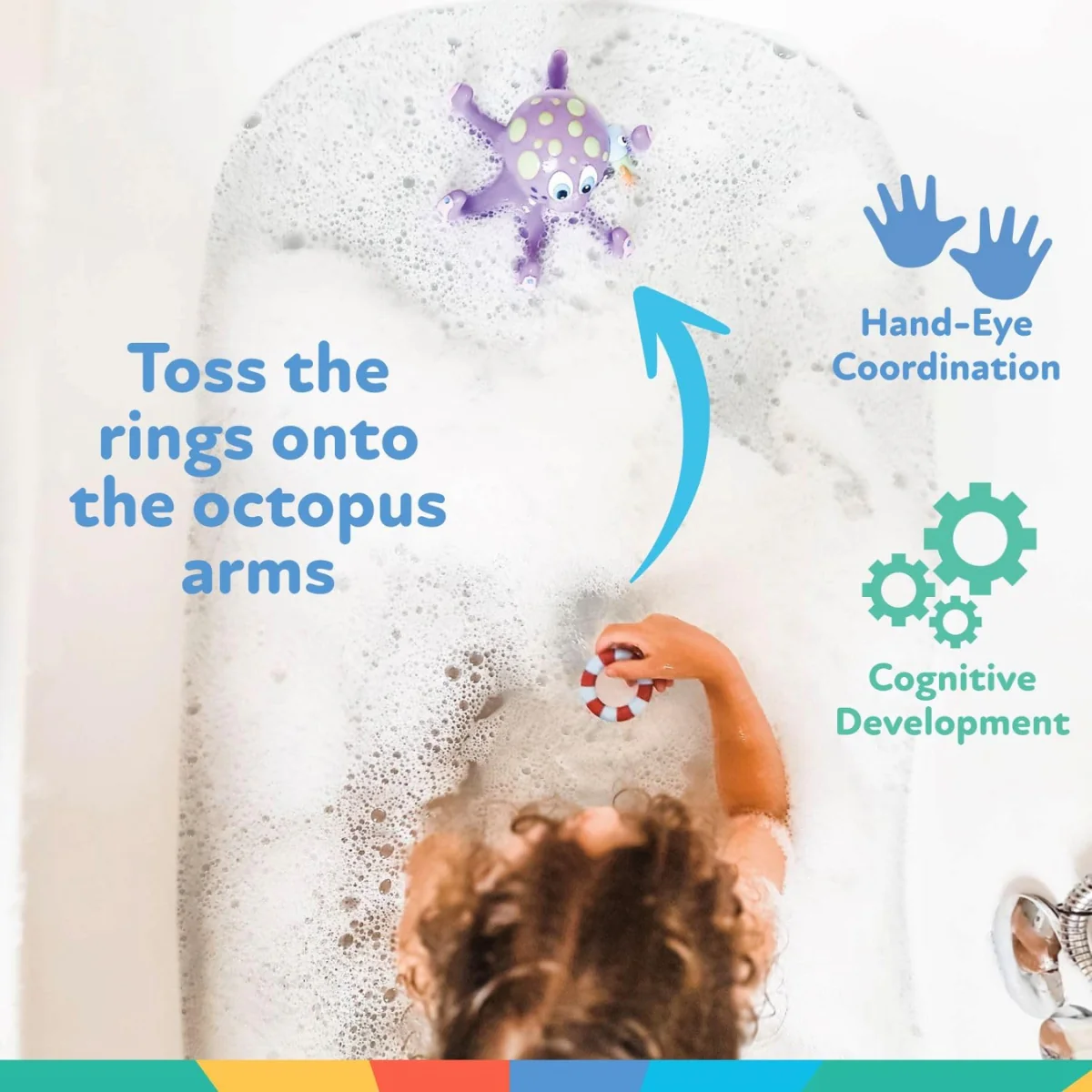 Nuby Floating Octopus Hoopla Bath Toy - 18M+ - Image 7