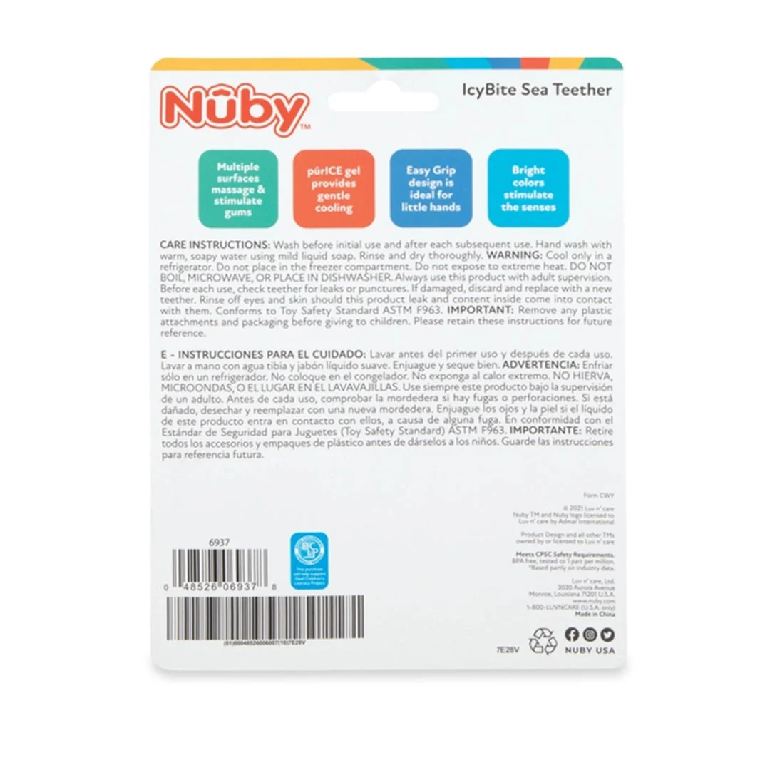 Nuby Ice Gel Icybite Sea Teether Keys 3M+ - Image 4