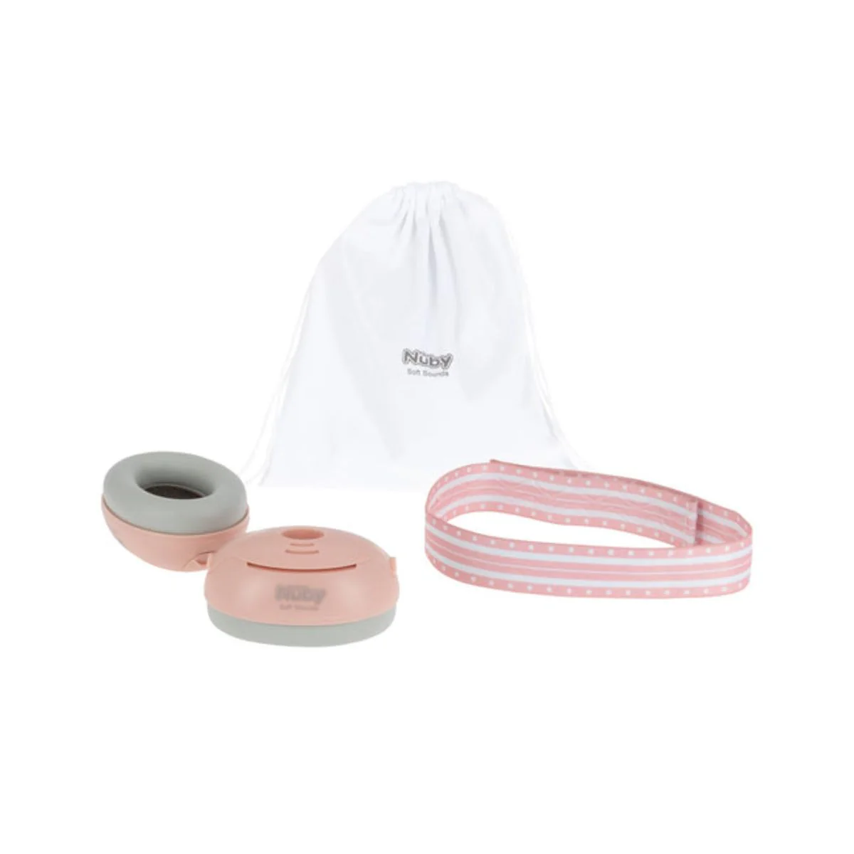 Nuby Soft Sounds Adjustable Earmuffs for Babies - Pink - Image 3