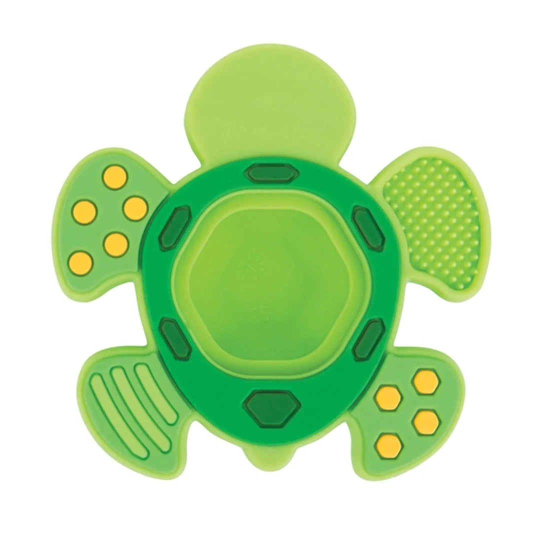 Nuby Teethe N' Pop Sensory Play Turtle Teether - Image 3