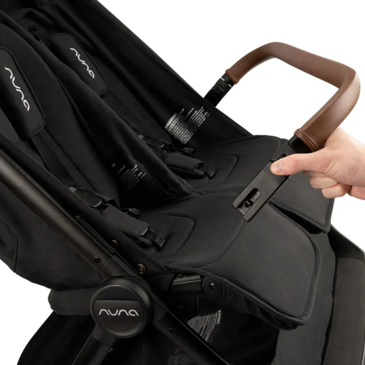 Nuna Trvl Dubl Stroller - Caviar - Image 7