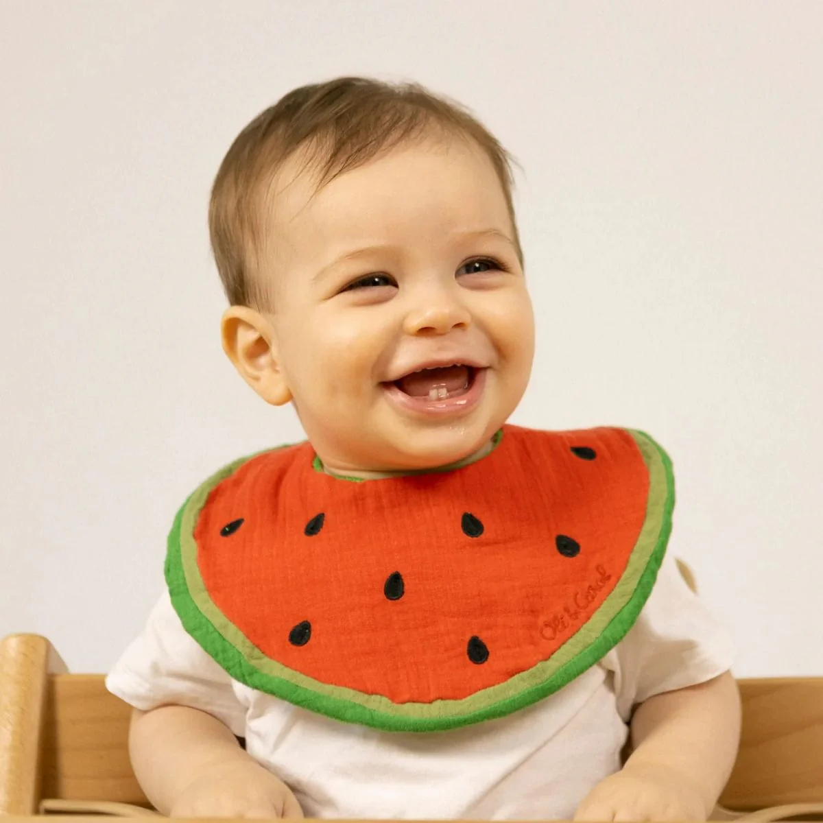 Oli & Carol Baby Bib -  Wally The Watermelon - Image 7