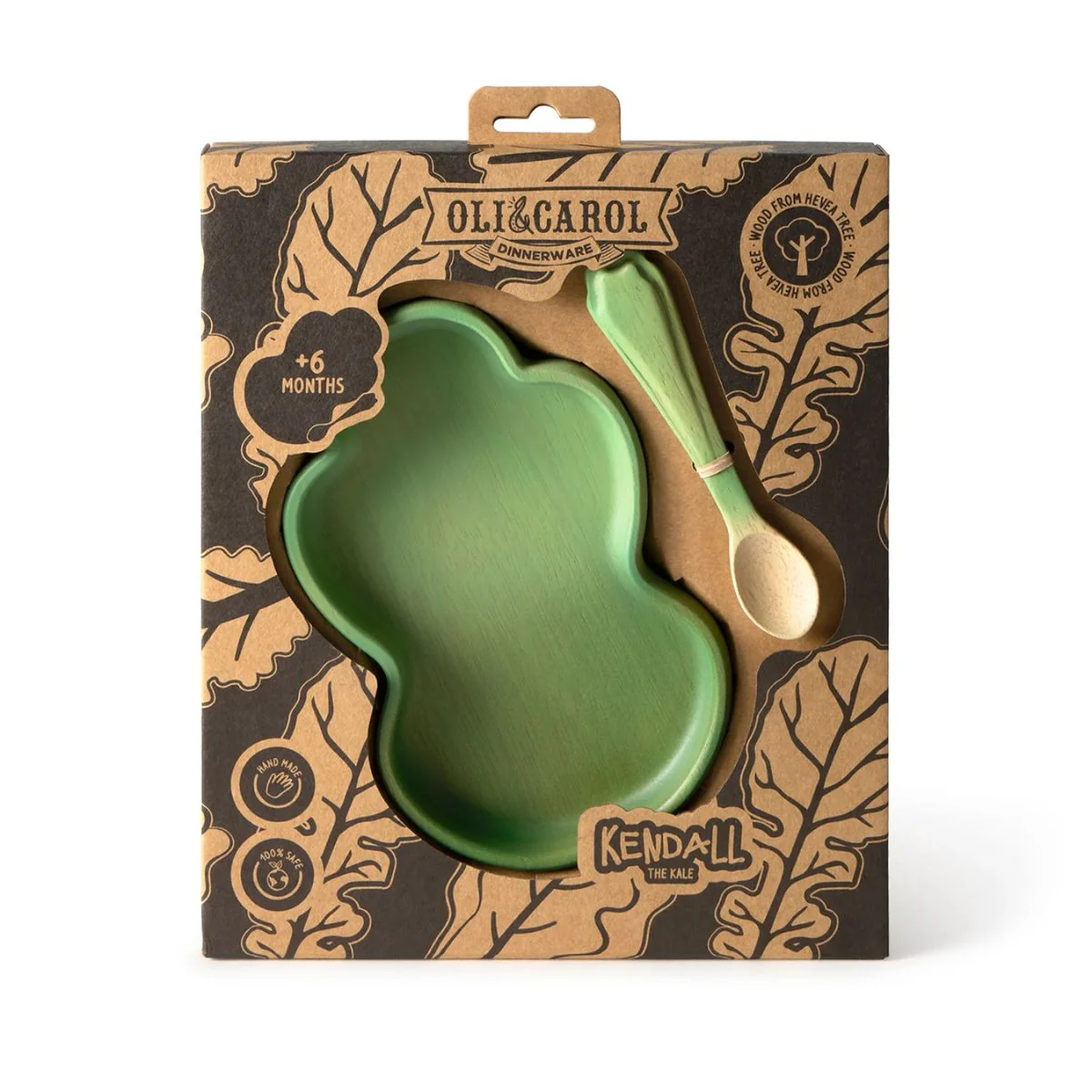 Oli & Carol Dinnerware Plate & Spoon Set - Kendall The Kale - Image 4
