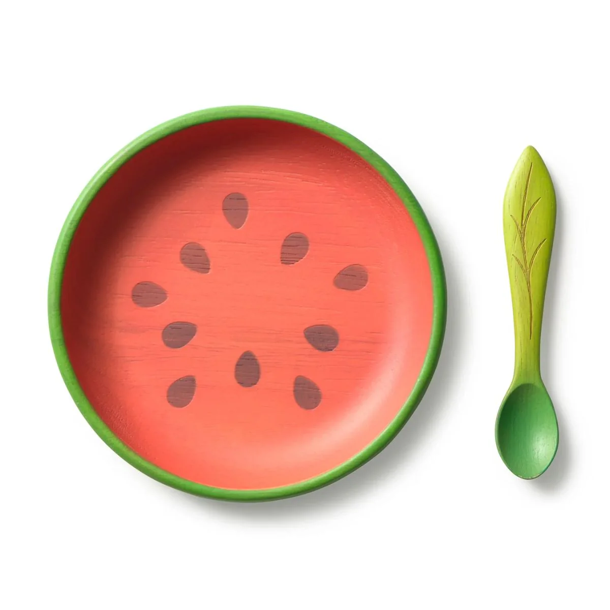 Oli & Carol Dinnerware Plate & Spoon Set - Wally The Watermelon