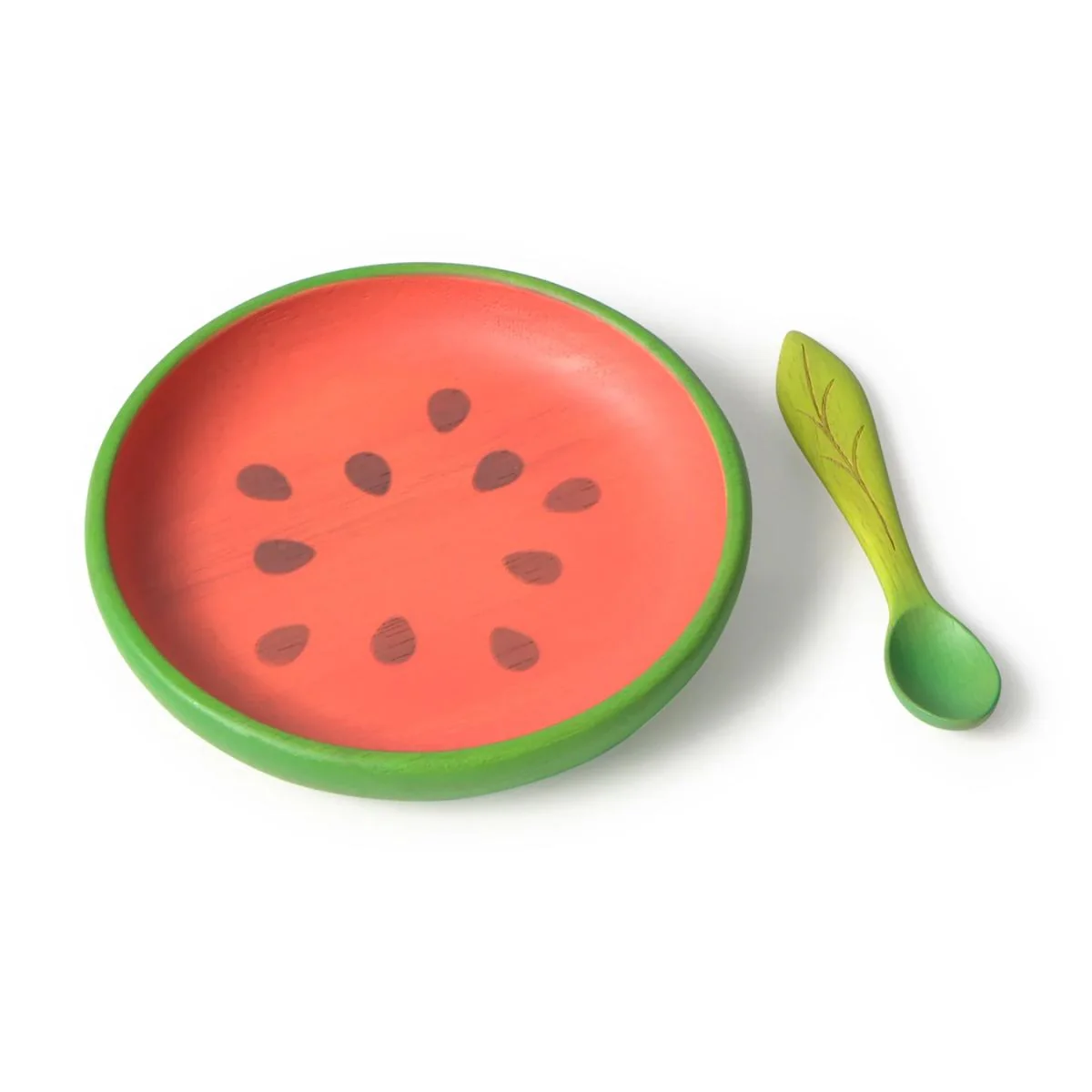 Oli & Carol Dinnerware Plate & Spoon Set - Wally The Watermelon - Image 3