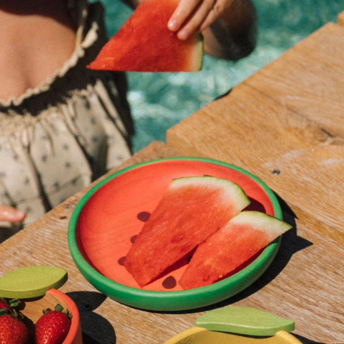 Oli & Carol Dinnerware Plate & Spoon Set - Wally The Watermelon - Image 5