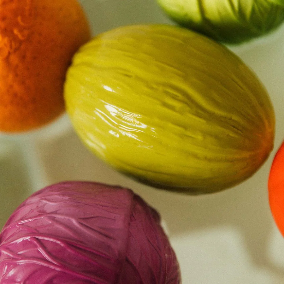 Oli+Carol Sensorial Ball Baby Teether & Bath Toy Natural Rubber - Tomato Cabbage - Image 4