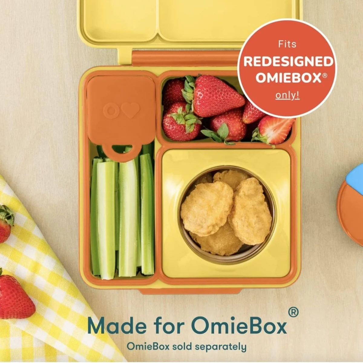 OmieDip Silicone Snack & Dip Containers 2 pacs - Purple & Orange - Image 2