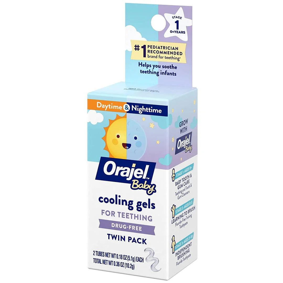 Orajel Baby Daytime & Nighttime Cooling Gels for Teething - 0.36oz - Image 3