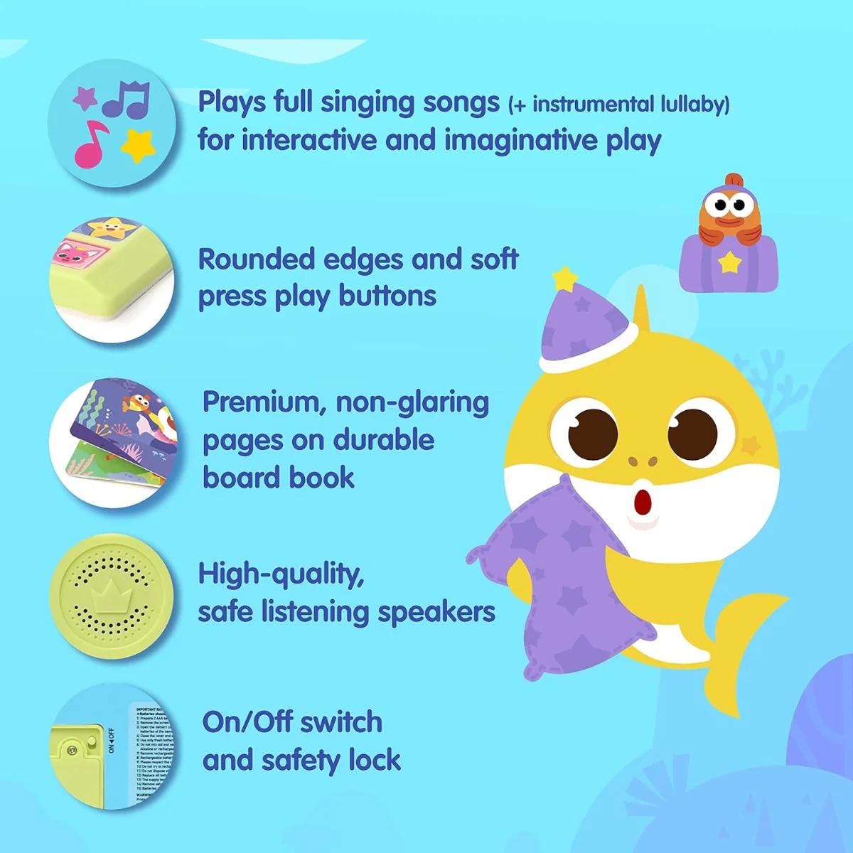 Pinkfong 10 Button Sound Book - Baby Shark Bedtime - Image 10