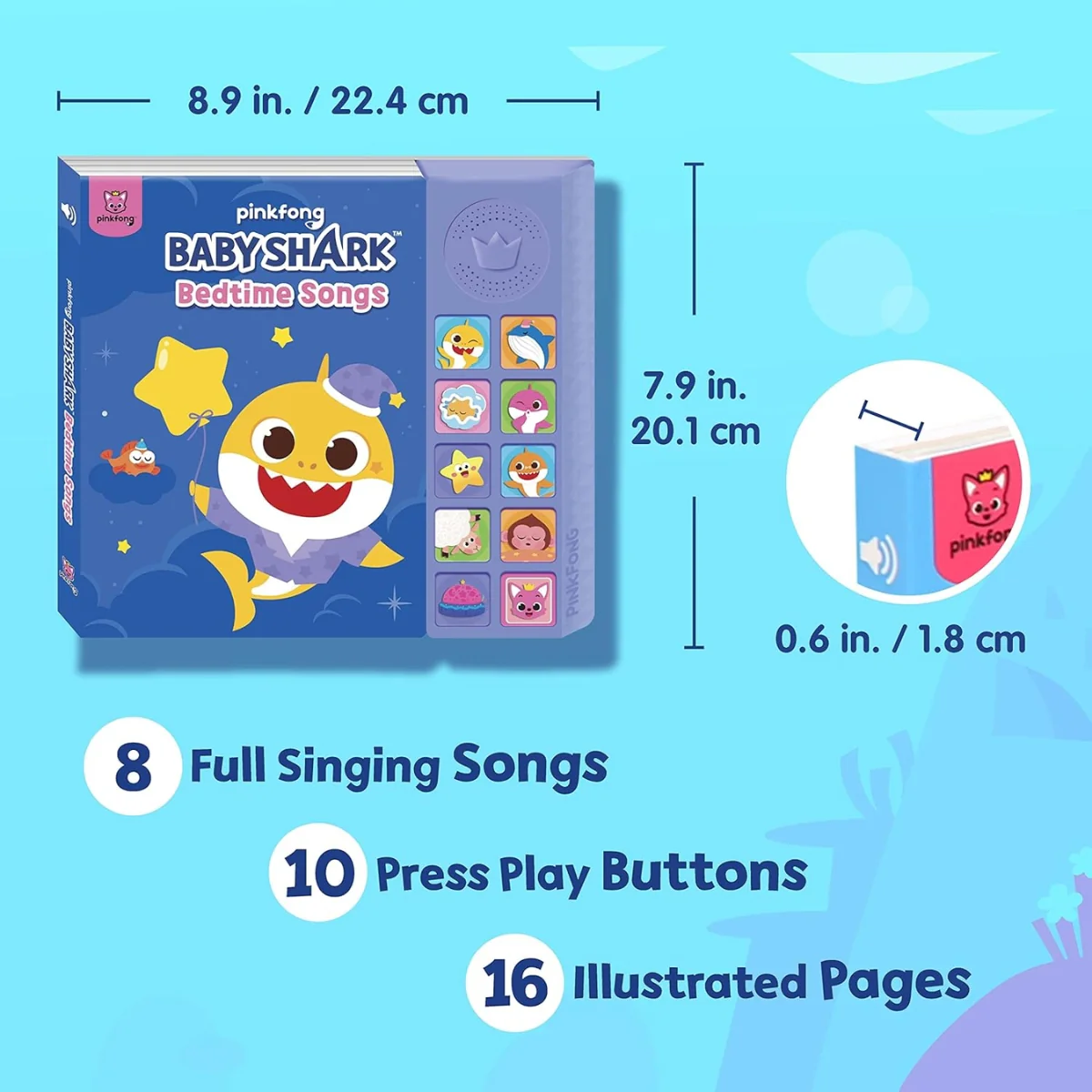 Pinkfong 10 Button Sound Book - Baby Shark Bedtime - Image 9