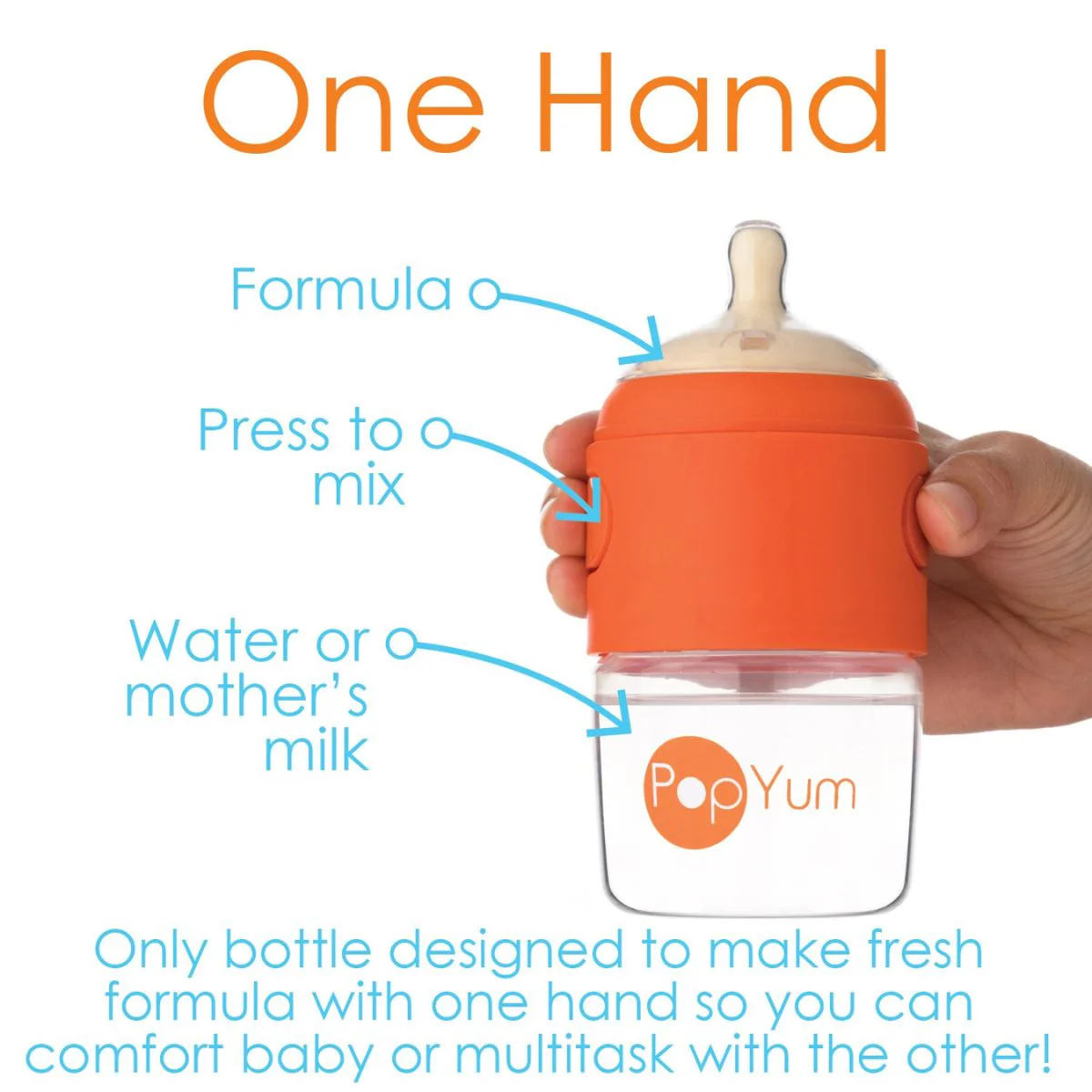 Popyum 2Pk Anti-Colic Formula Making Baby Bottle 5 Oz - Image 3