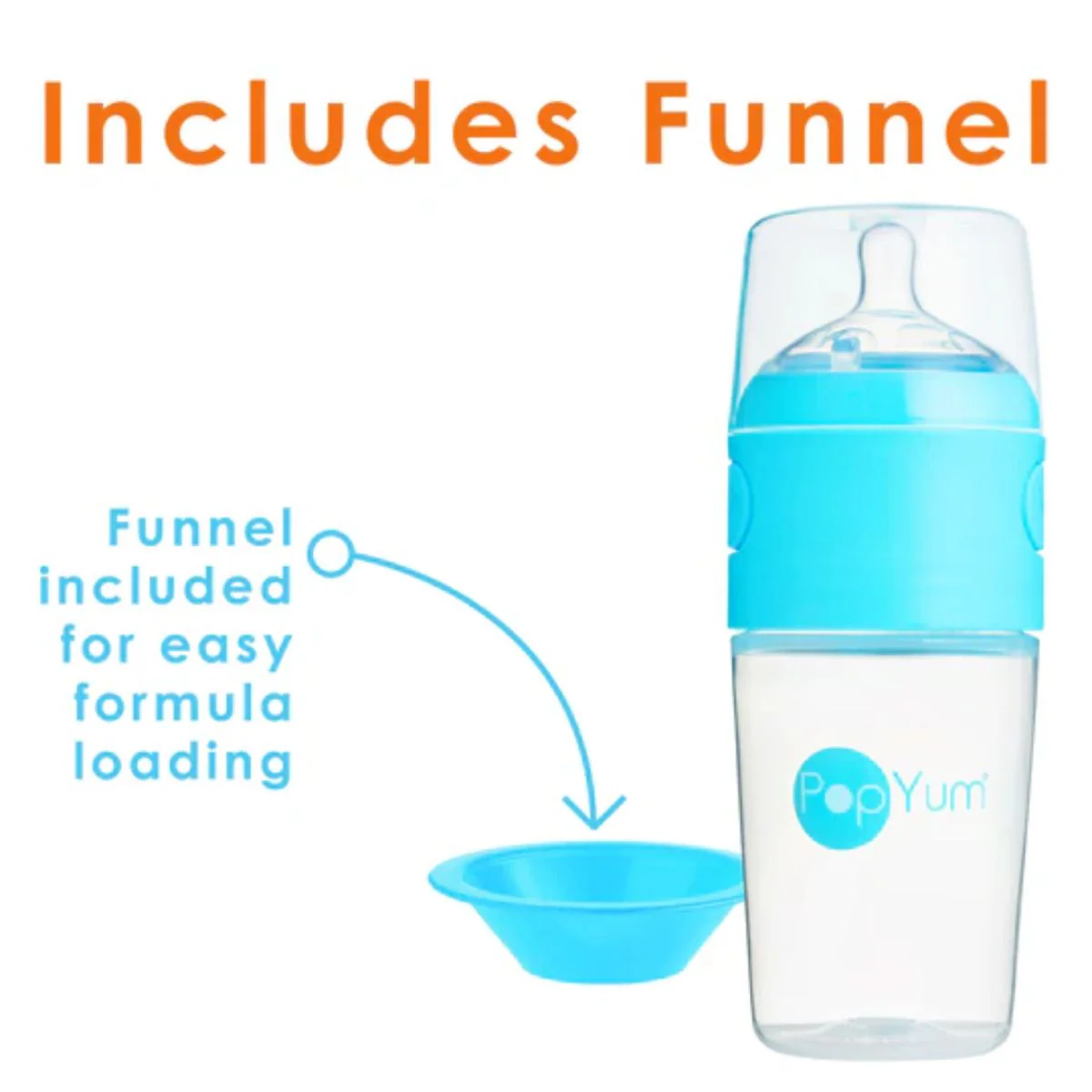 Popyum Anti-Colic Formula Making Baby Bottle, 2-Pack, 9 Oz - Sky Blue - Image 4