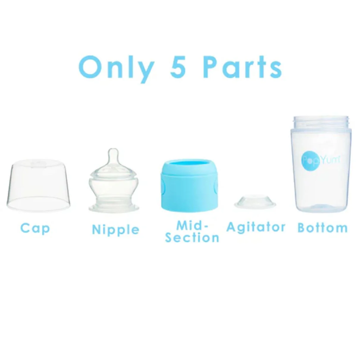 Popyum Anti-Colic Formula Making Baby Bottle, 2-Pack, 9 Oz - Sky Blue - Image 8