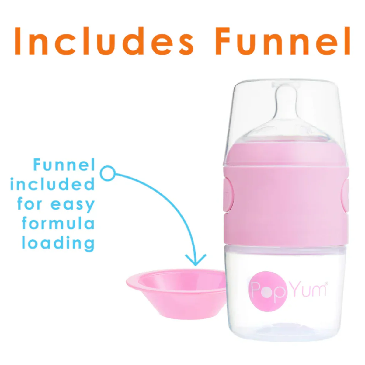 Popyum Anti-Colic Formula Making Baby Bottle 2Pk, 5 Oz - Pastel Pink - Image 6