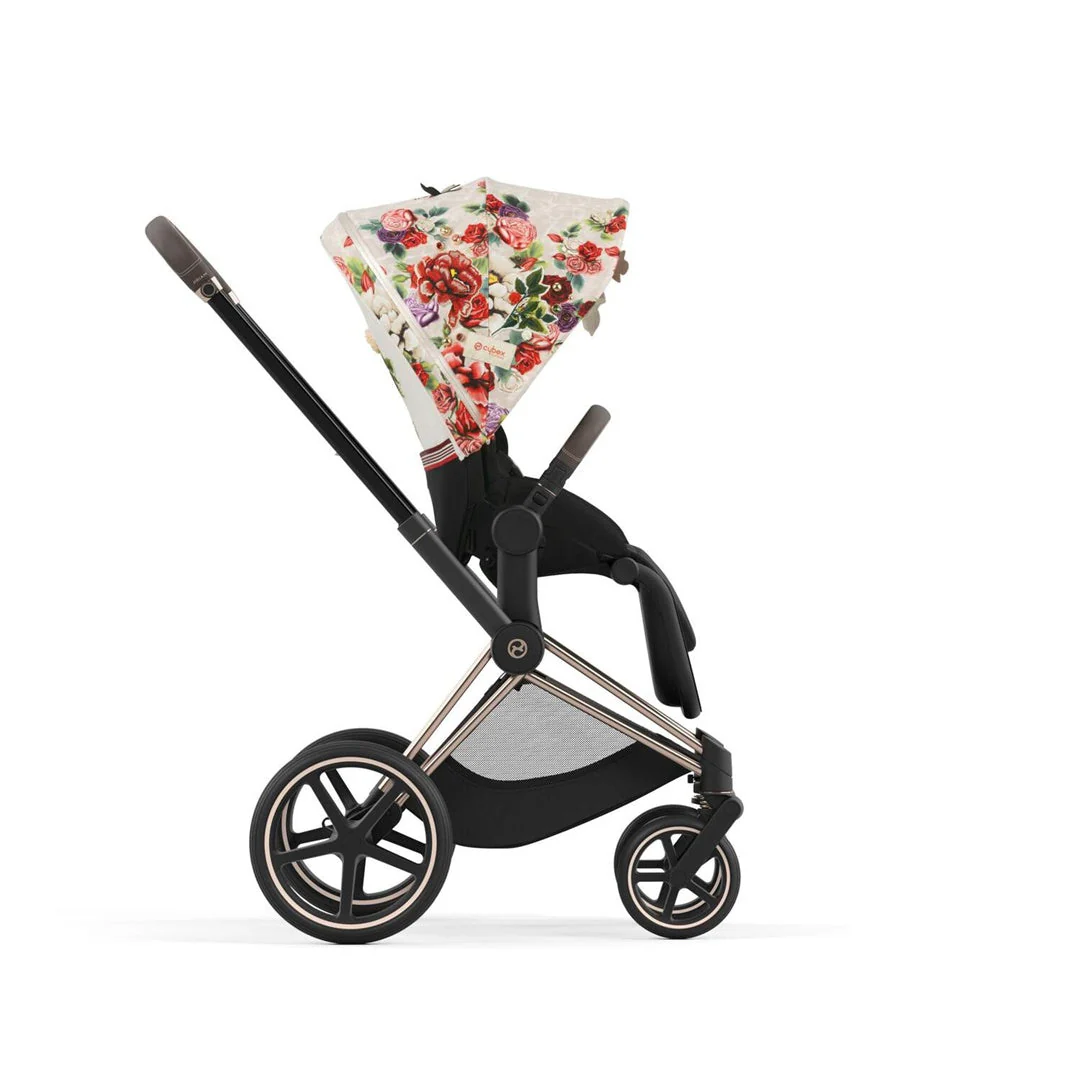 Cybex Priam 4 Complete Stroller Rose Gold - Spring Blossom Light - Image 2